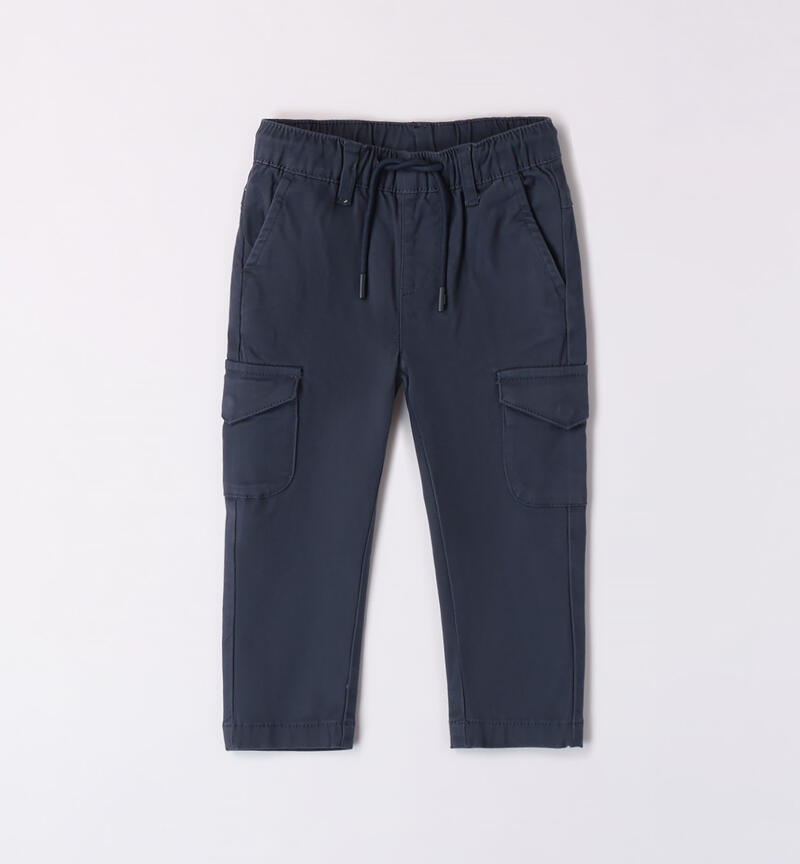 Sarabanda cargo trousers for boys from 9 months to 8 years BLU NAVY-3986