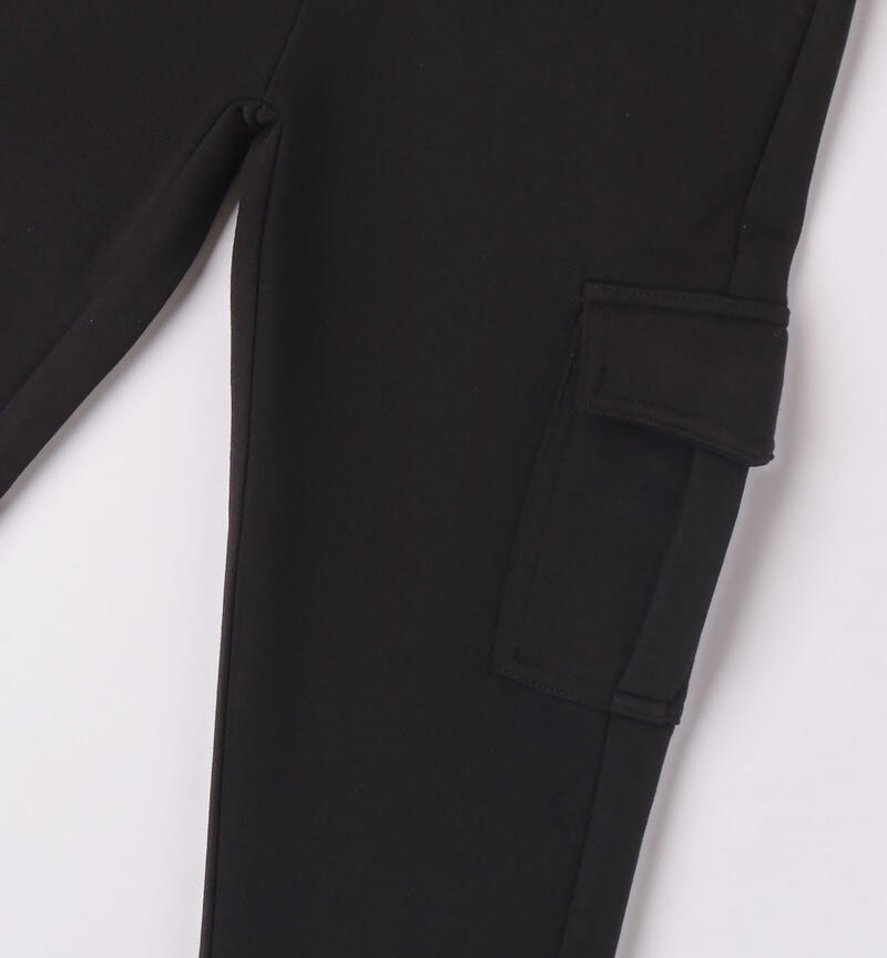 Pantalone nero in felpa per ragazza da 8 a 16 anni Sarabanda NERO-0658