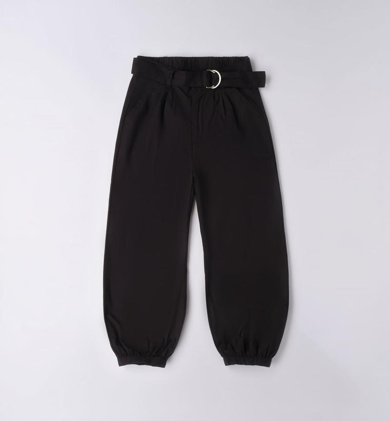 Sarabanda black trousers for girls from 8 to 16 years NERO-0658