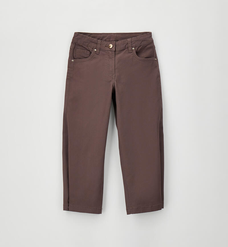 Trousers for girls CIOCCOLATO-2932
