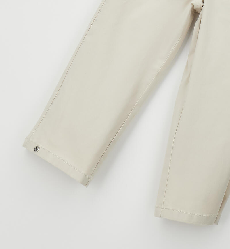 Trousers for girls ECRU'-0164