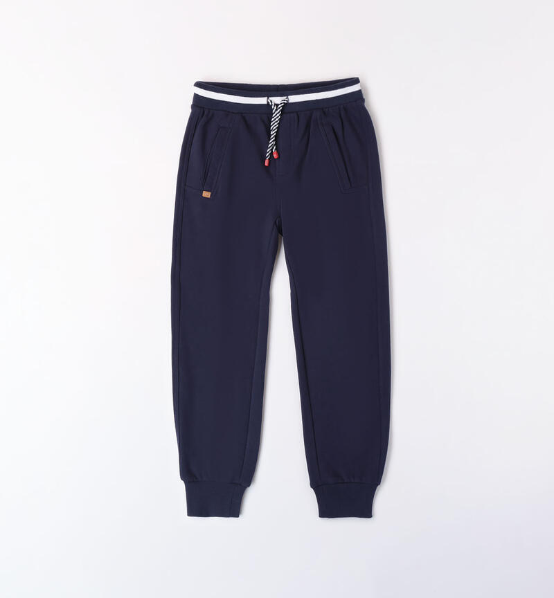 Boys' trousers in 100% cotton NAVY-3854