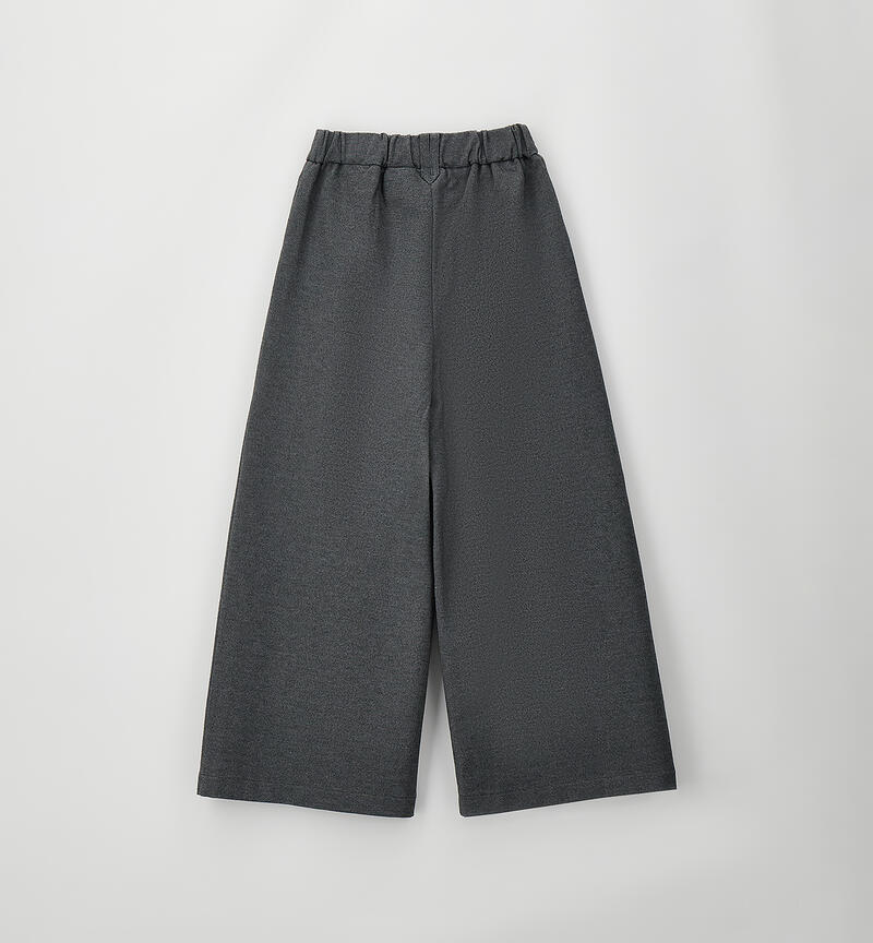 Pantalone ragazza elegante GRIGIO MELANGE SCURO-8994