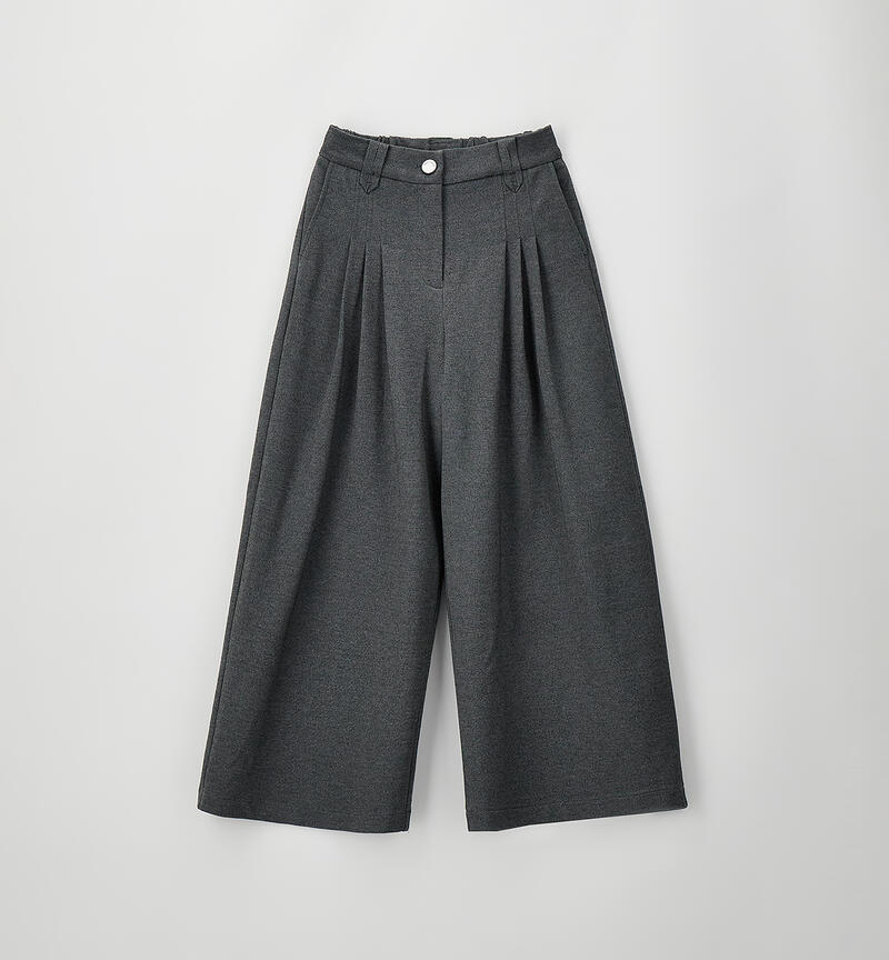 Pantalone ragazza elegante GRIGIO MELANGE SCURO-8994