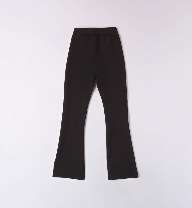 Sarabanda trousers for girls from 8 to 16 years NERO-0658