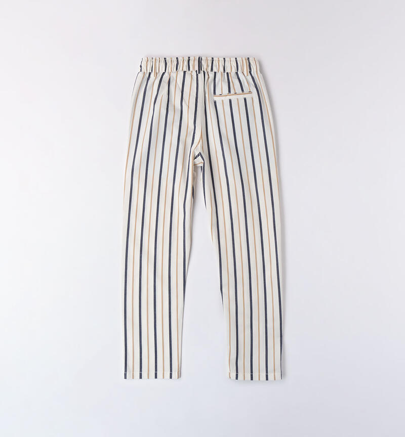 Boys' striped trousers ECRU'-0441