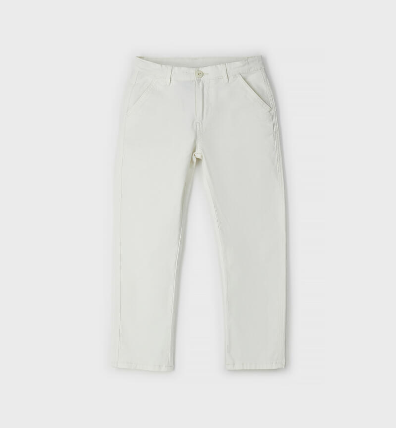 Pantalone ragazzo in cotone GESSO-0242