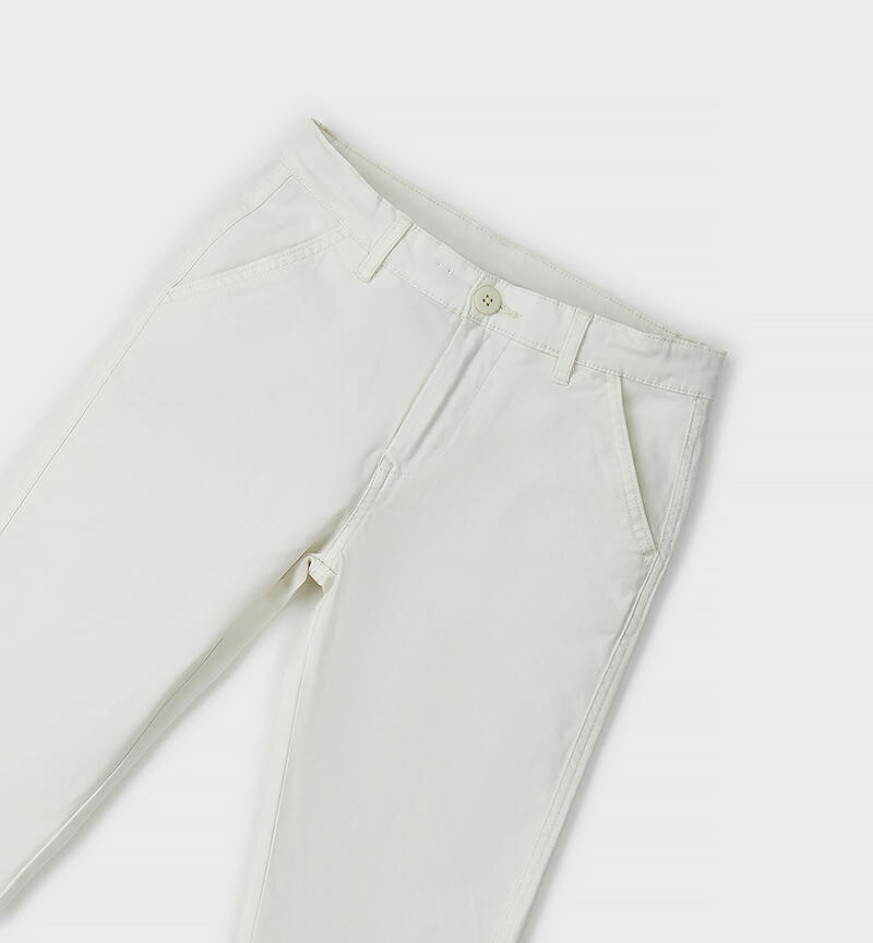 Pantalone ragazzo in cotone GESSO-0242