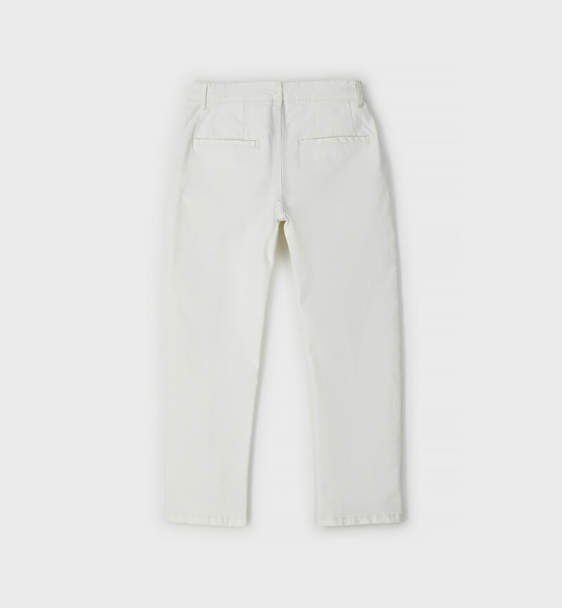 Pantalone ragazzo in cotone GESSO-0242
