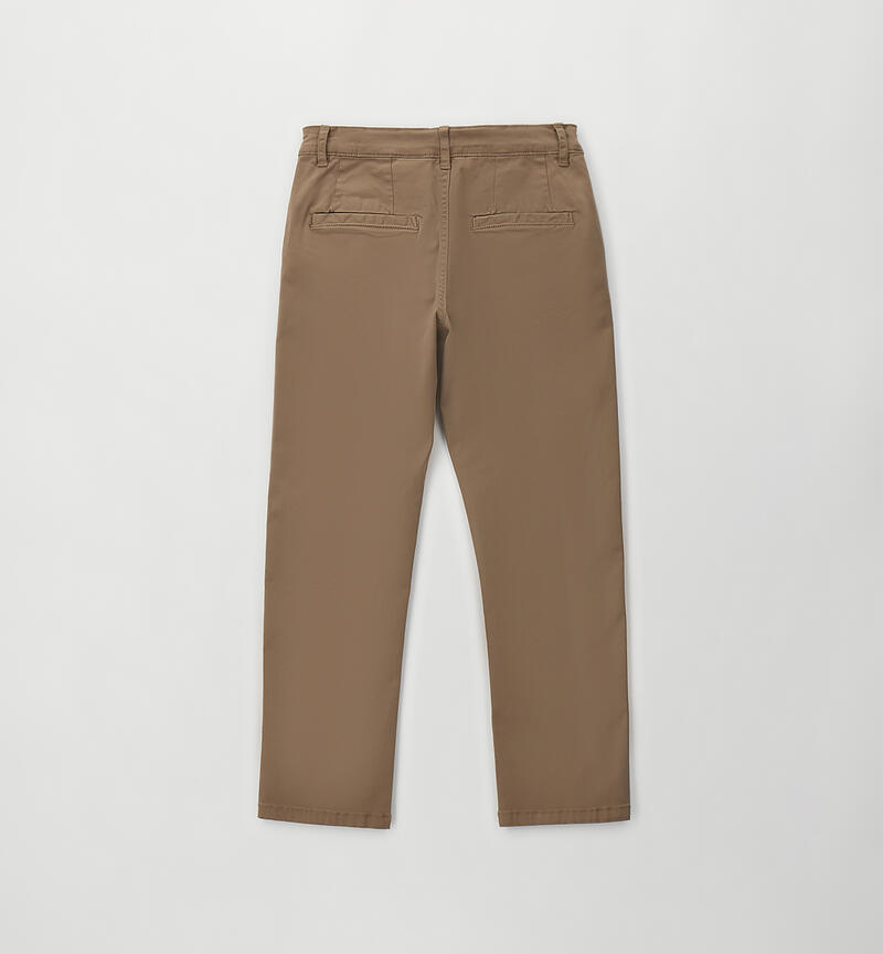 Pantalone ragazzo in cotone MARRONE-0621