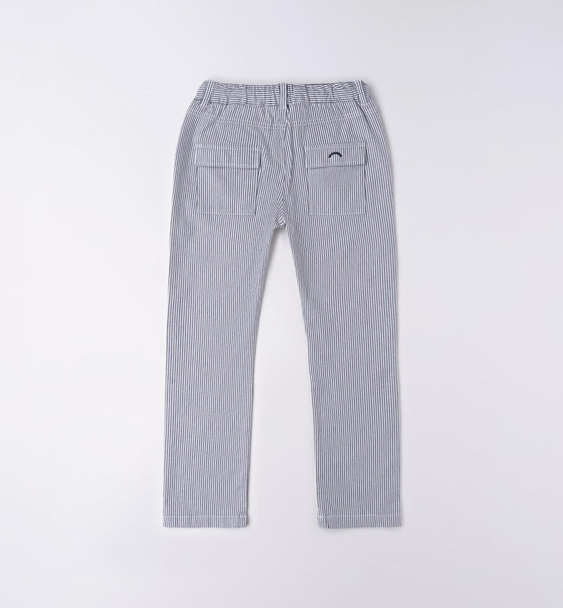 Sarabanda regular fit trousers for boys from 8 to 16 years BIANCO-BLU-8020