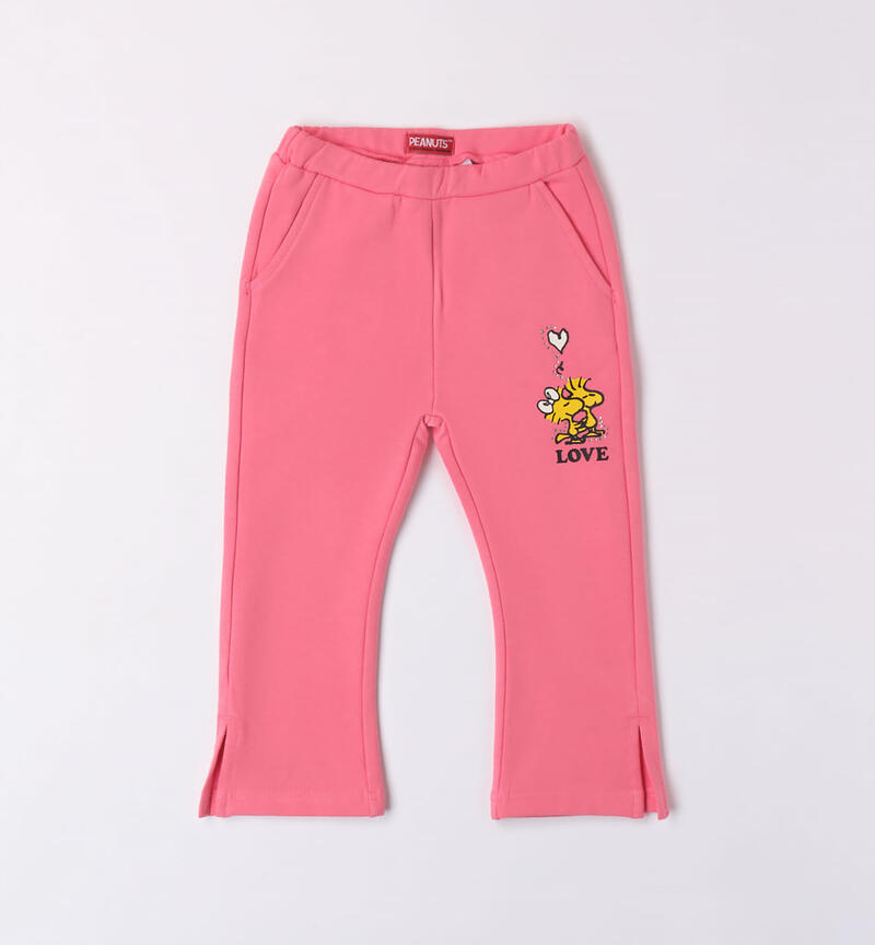 Pantalone rosa Snoopy per bambina da 9 mesi a 8 anni Sarabanda CORALLO-2322