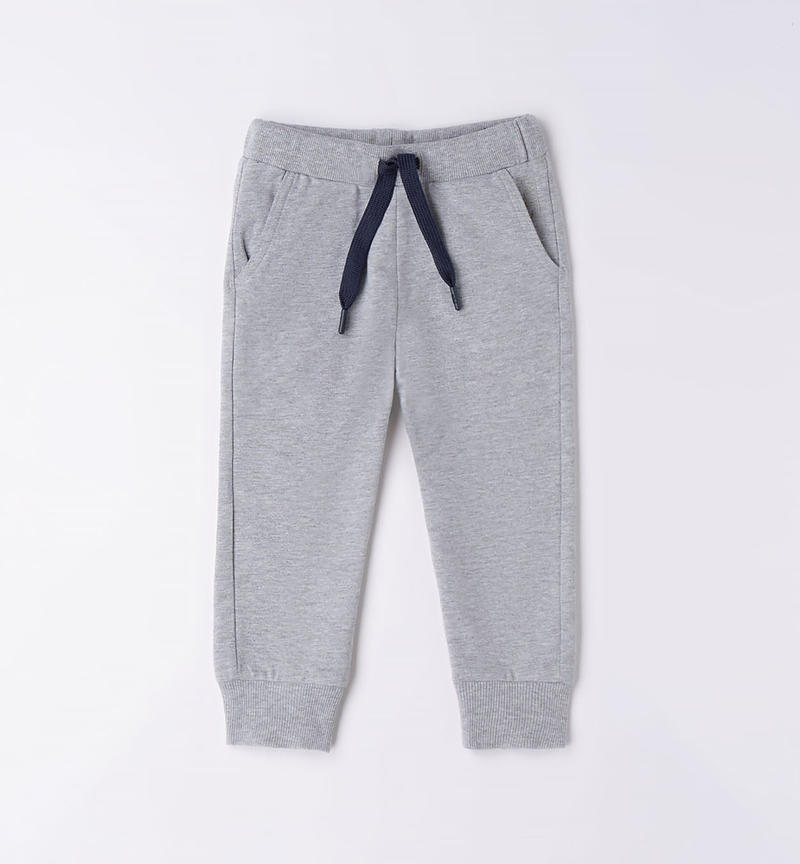 Sarabanda tracksuit bottoms for boys from 9 months to 8 years GRIGIO MELANGE-8992