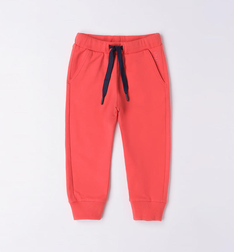 Sarabanda tracksuit bottoms for boys from 9 months to 8 years ROSSO-2152