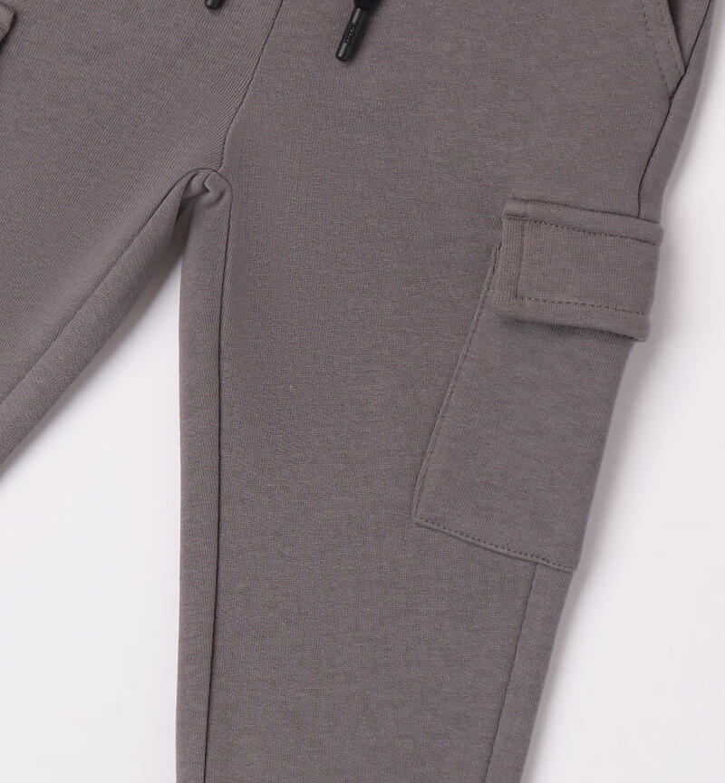 Sarabanda tracksuit bottoms with large pockets for boys from 9 months to 8 years GRIGIO SCURO-0564