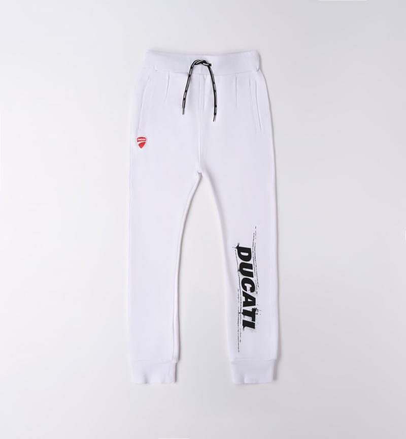 Pantalone tuta Ducati per bambino 100% cotone BIANCO-0113