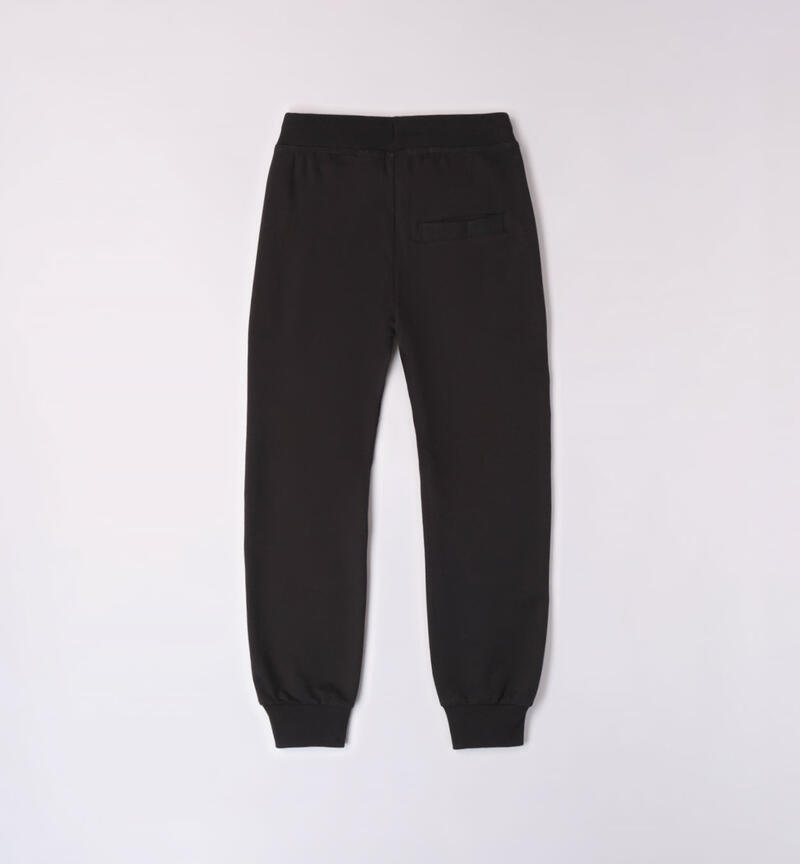 Sarabanda lightweight tracksuit bottoms for boys from 8 to 16 years NERO-0658