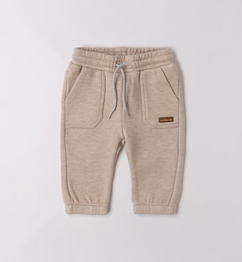 Pantalone tuta neonato BEIGE MELANGE-8965