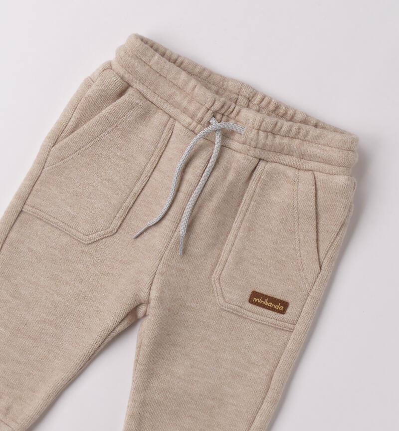 Pantalone tuta neonato BEIGE MELANGE-8965