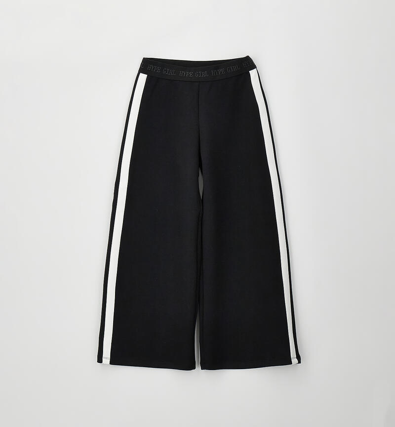 Pantalone tuta per ragazza NERO-0658