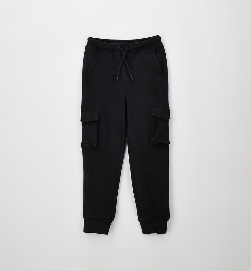 Pantalone tuta ragazzo NERO-0658