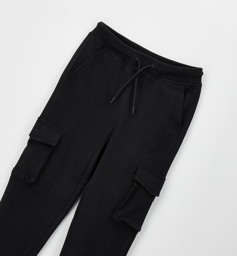 Pantalone tuta ragazzo NERO-0658