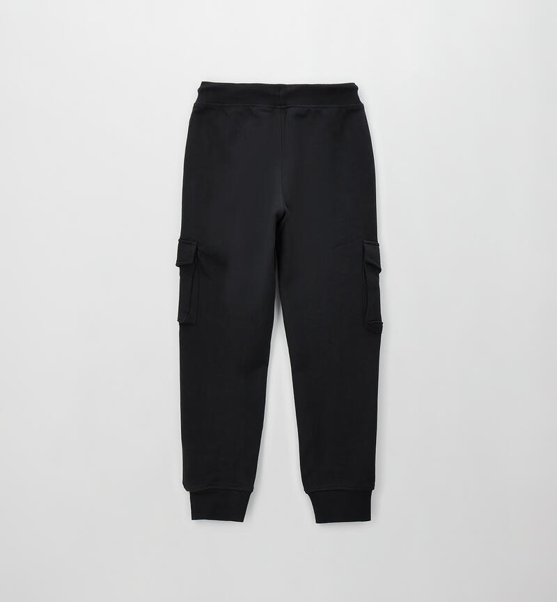 Pantalone tuta ragazzo NERO-0658