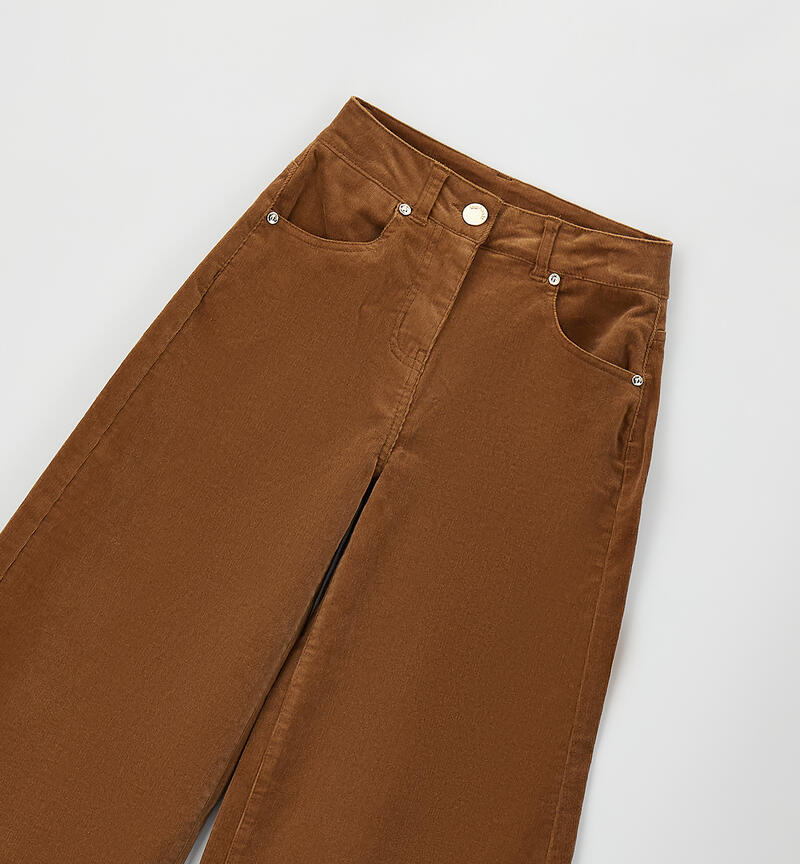 Pantalone wide leg ragazza BEIGE-1117