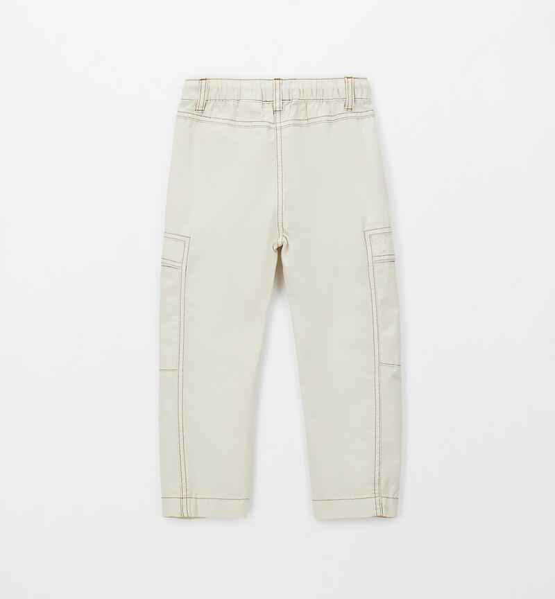 100% cotton children's trousers BEIGE-0172