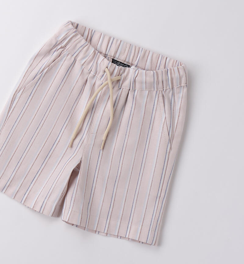 Pantaloni a righe bambino BEIGE-0172