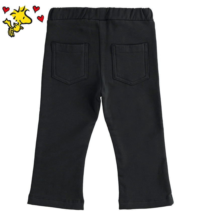Pantaloni bambina capsule Peanuts da 9 mesi a 8 anni Sarabanda NERO-0658