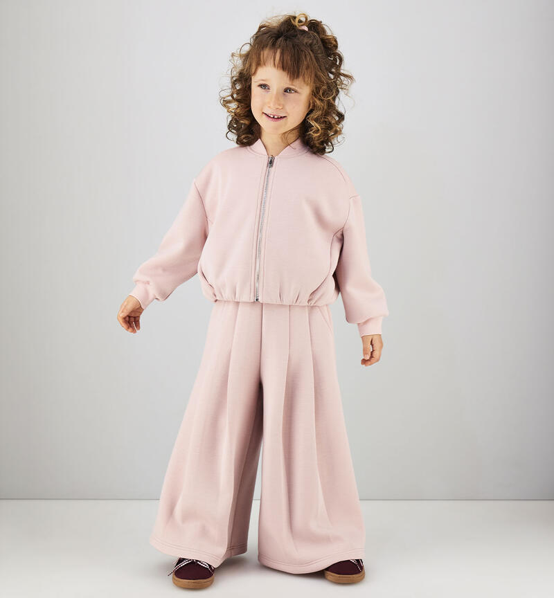 Elegant girls' trousers LIGHT PINK-2921