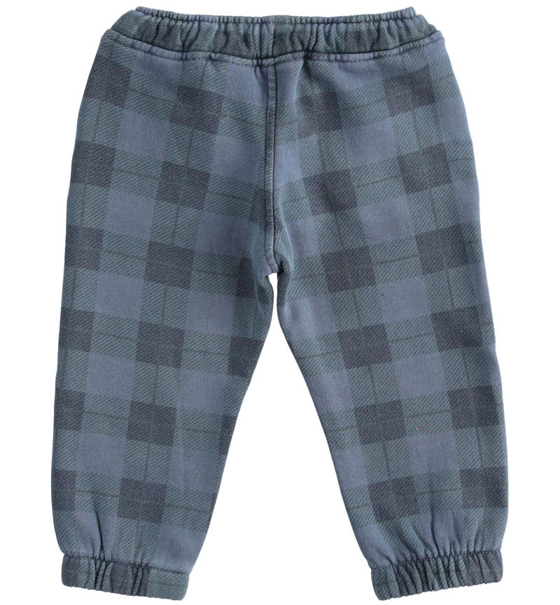 Sarabanda boy's check-pattern pants from 9 months to 8 years BIANCO-BLU-6UQ3