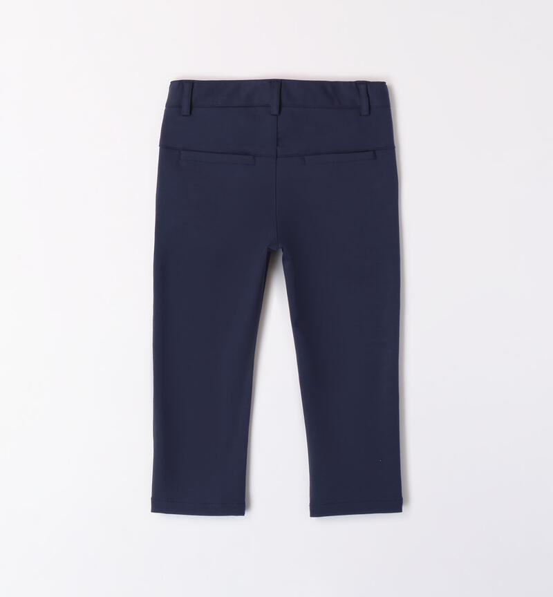 Boys' trousers in Milano stitch fabric NAVY-3854