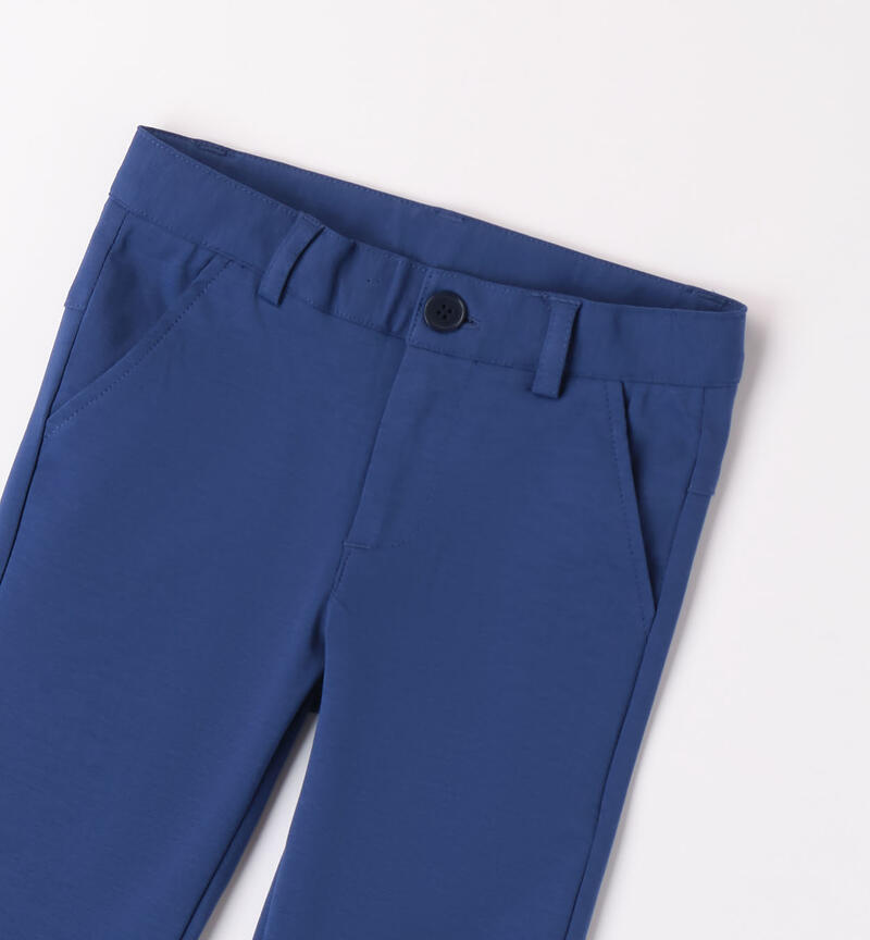 Boys' trousers in Milano stitch fabric ROYAL-3757