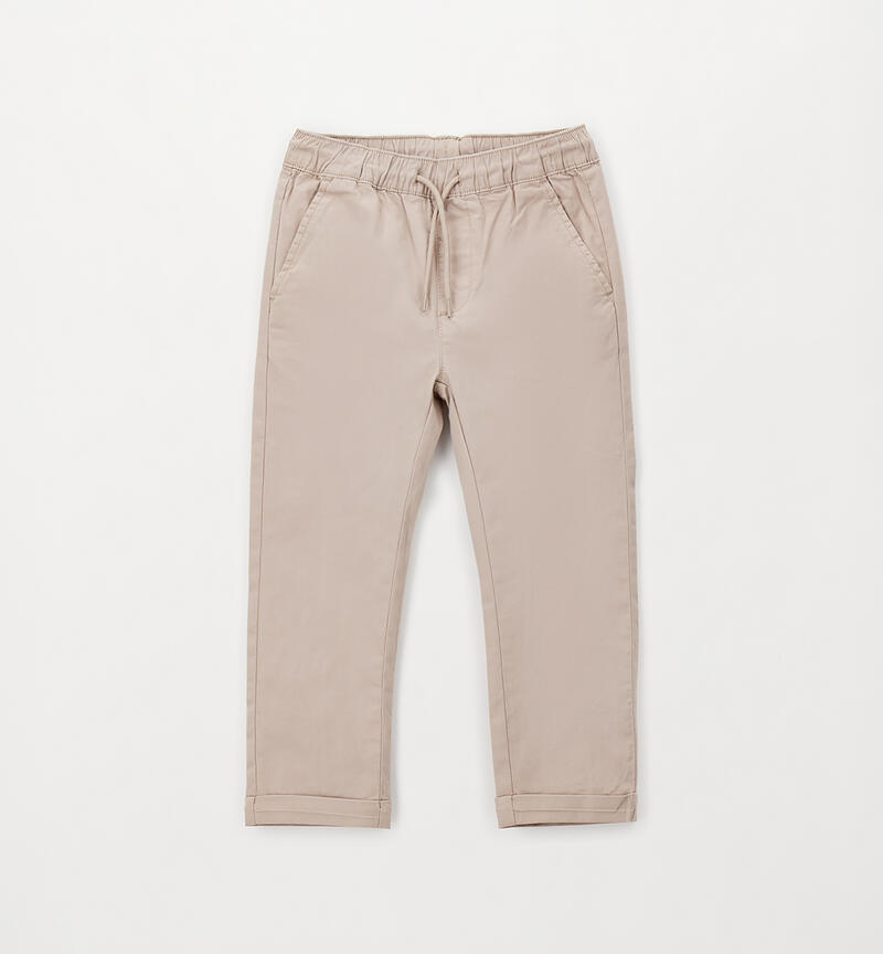 Sarabanda children's trousers BEIGE SCURO-0445