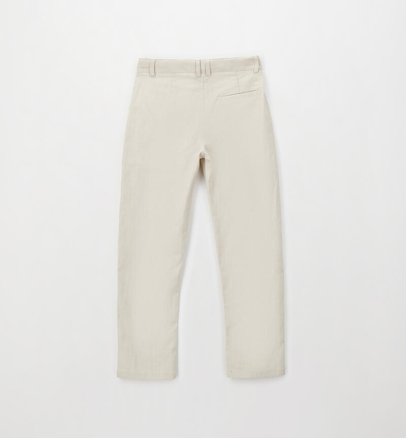 Formal trousers for boys ECRU'-0432