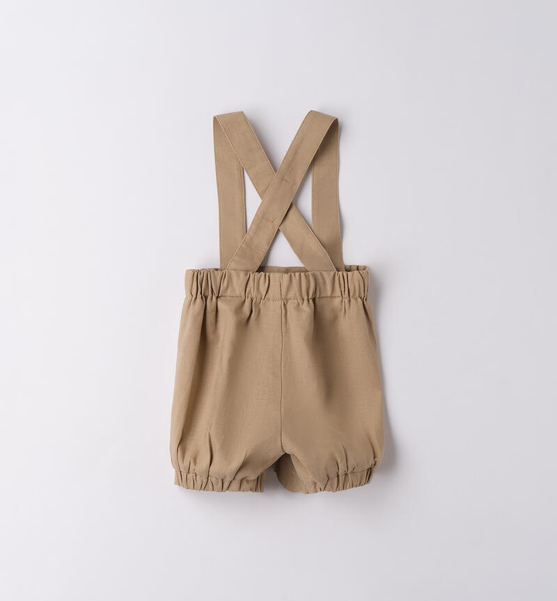 Pantaloni con bretelle neonato NOCCIOLA-0937