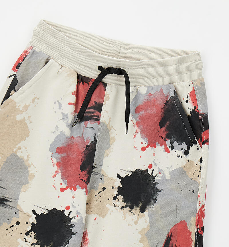 100% cotton shorts for boys ECRU'-MULTICOLOR-6BZL