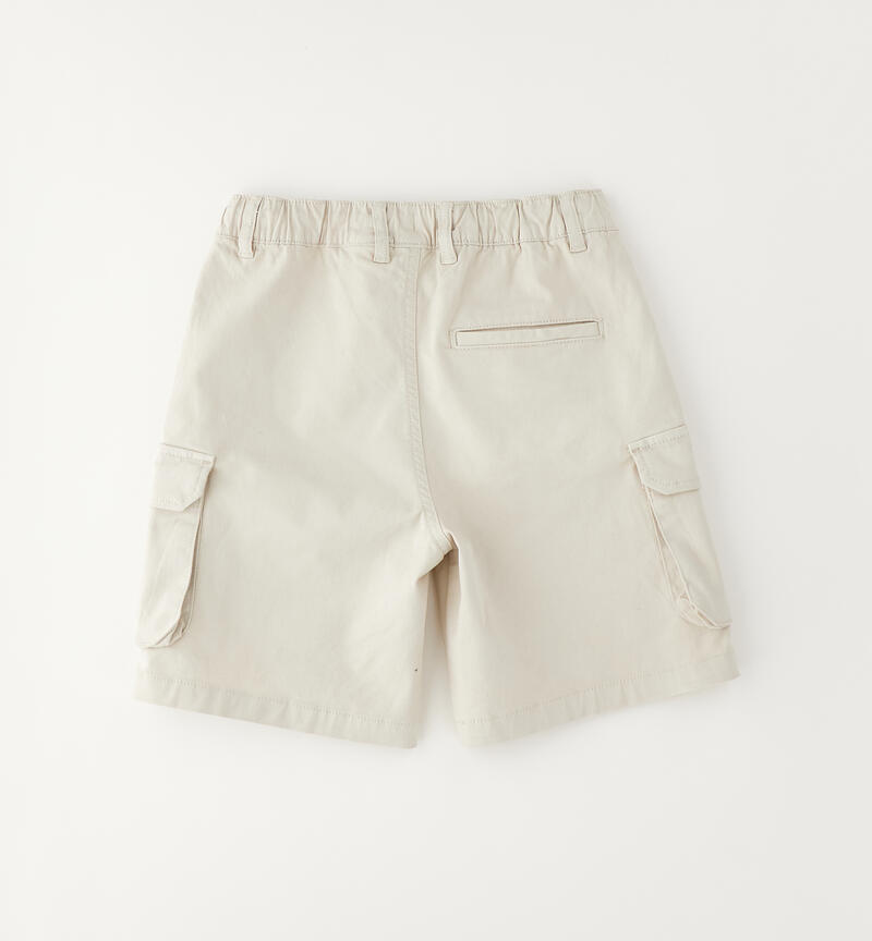 Pantaloni corti con tasche ragazzo BEIGE-0421