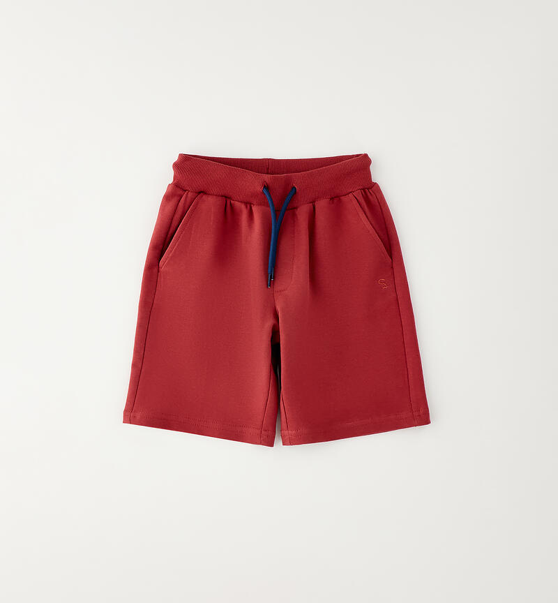 Pantaloni corti da bambino DARK RED -2541