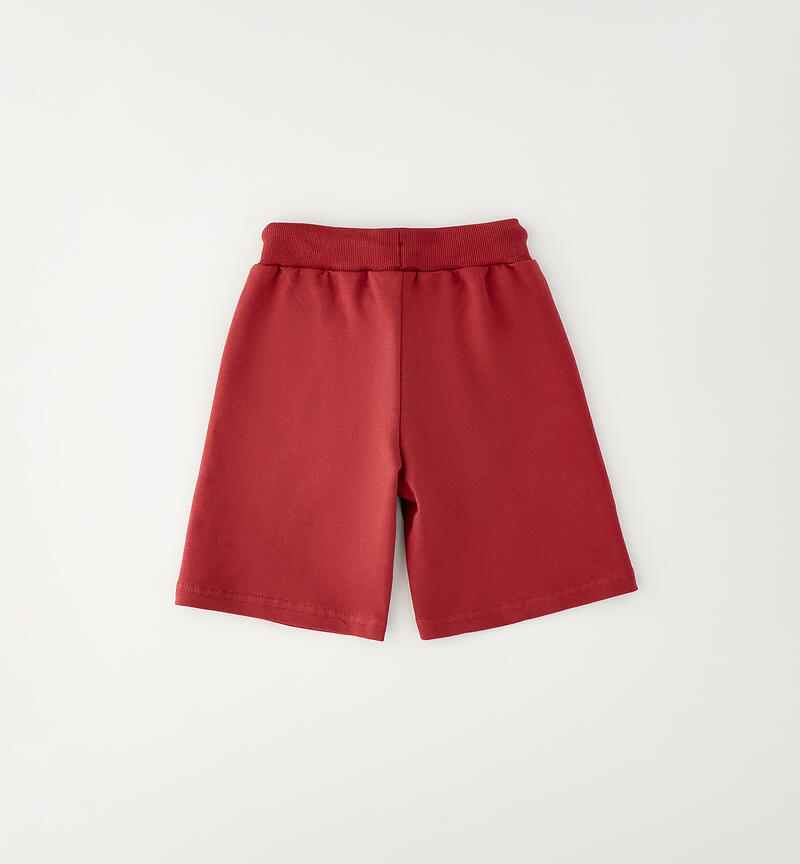 Pantaloni corti da bambino DARK RED -2541