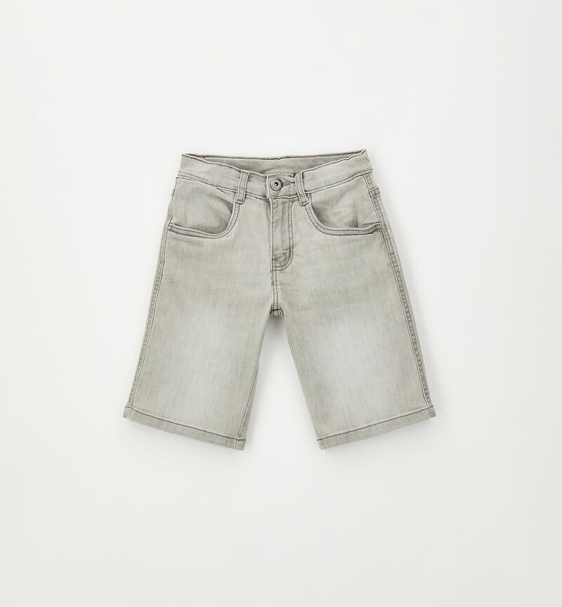 Boy's denim shorts DENIM GRIGIO CHIARO-7997
