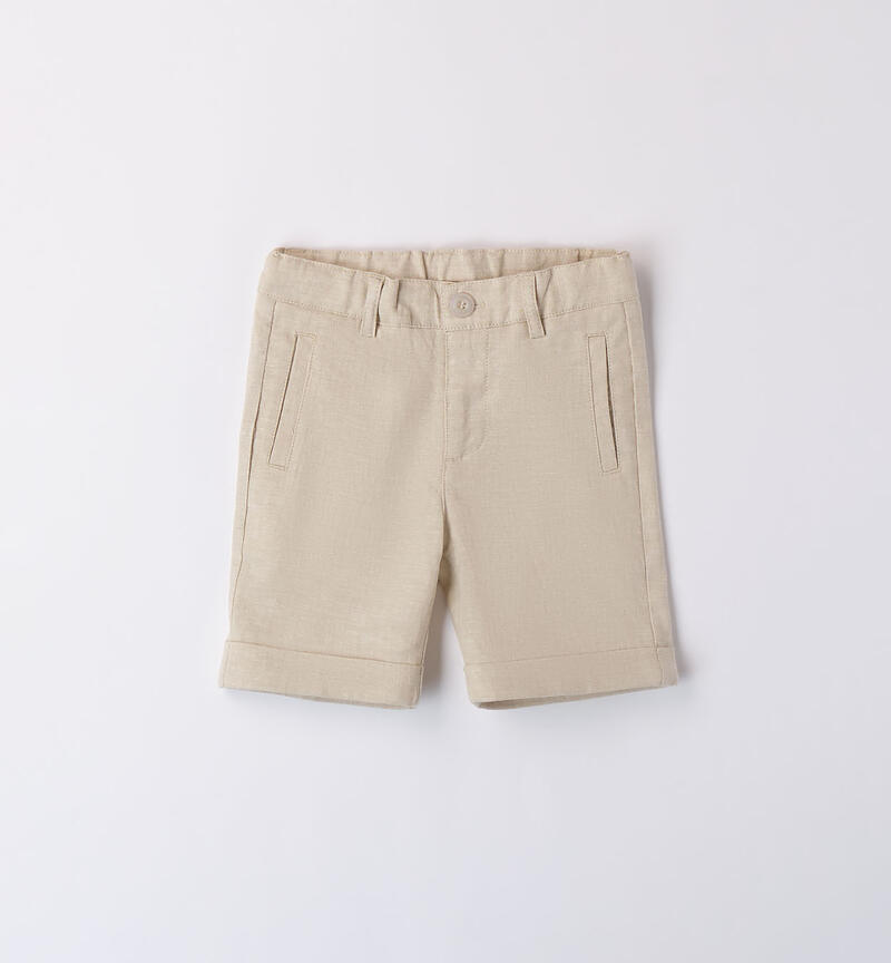 Boys' elegant shorts BEIGE-0435