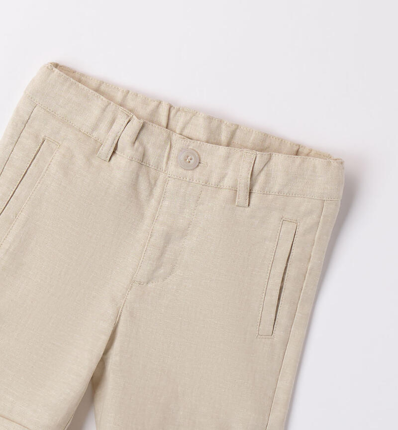 Boys' elegant shorts BEIGE-0435