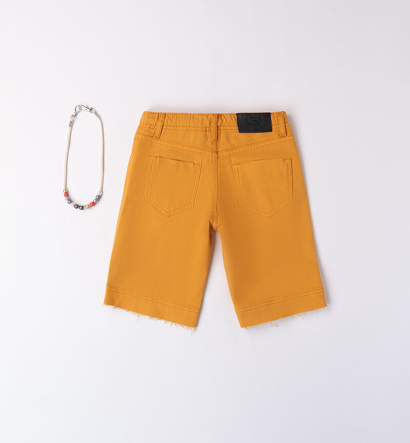 Pantaloni corti gialli per ragazzo GIALLO-1645