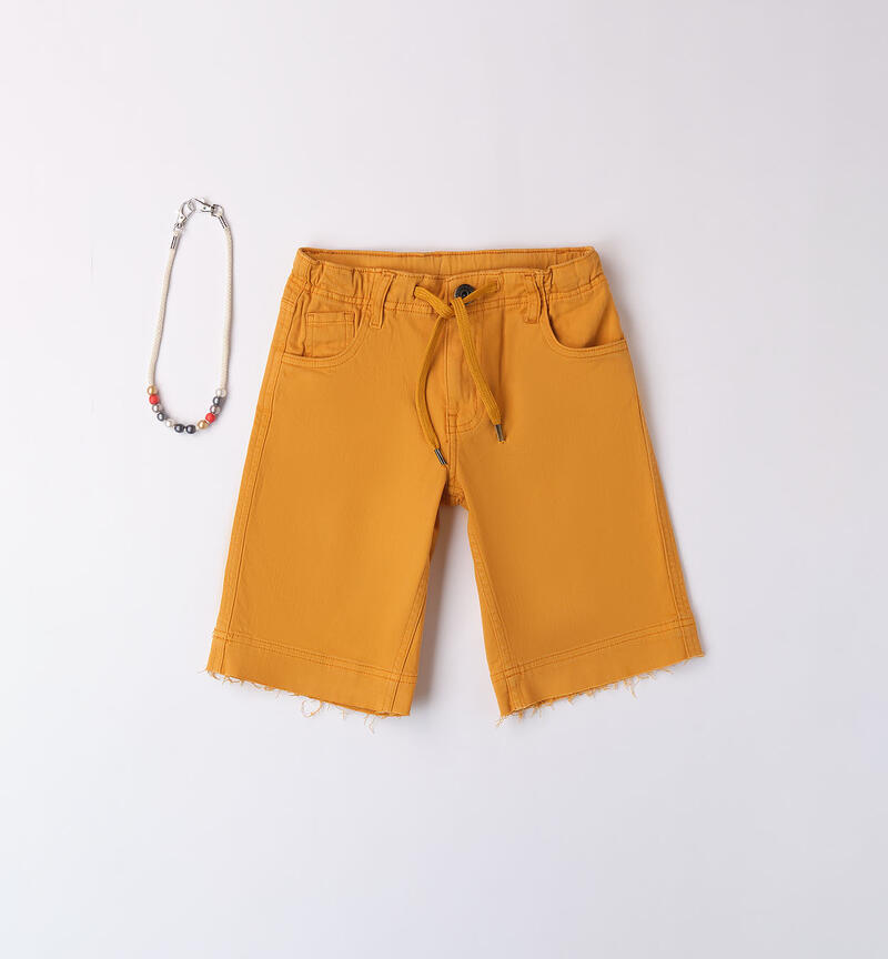 Pantaloni corti gialli per ragazzo GIALLO-1645
