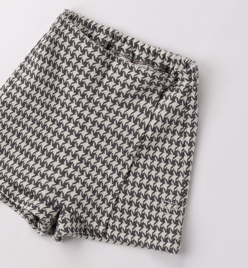 Short trousers for girls GRIGIO MELANGE-8967