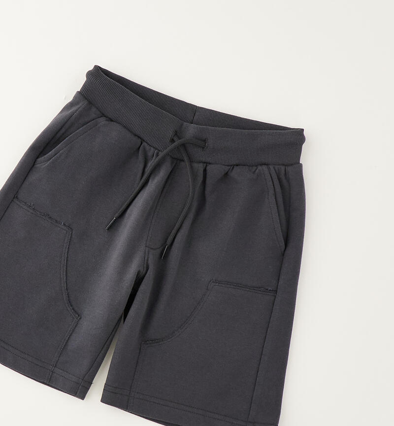 Pantaloni corti sportivi per bambino GRIGIO SCURO-0566