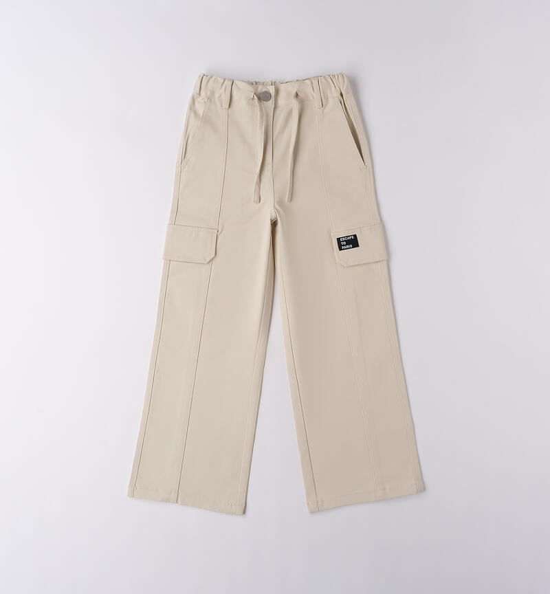 Pantaloni da ragazza BEIGE-0151